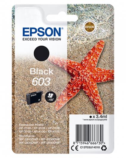 EPSON 603 Eredeti fekete Tengeri csillag tintapatron (150 oldal)