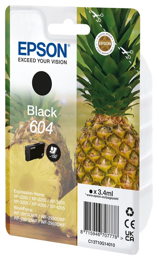 EPSON T10G1 (604) fekete eredeti tintapatron