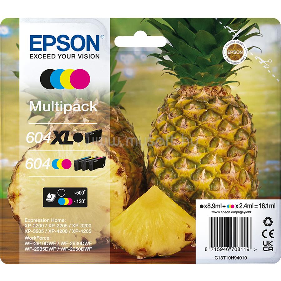 EPSON T10H9 (604XL/604) eredeti tintapatron multipack