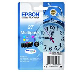 EPSON 27 Eredeti cián/bíbor/sárga Vekker DURABrite Ultra multipakk tintapatronok (3x300 oldal) C13T27054012 small
