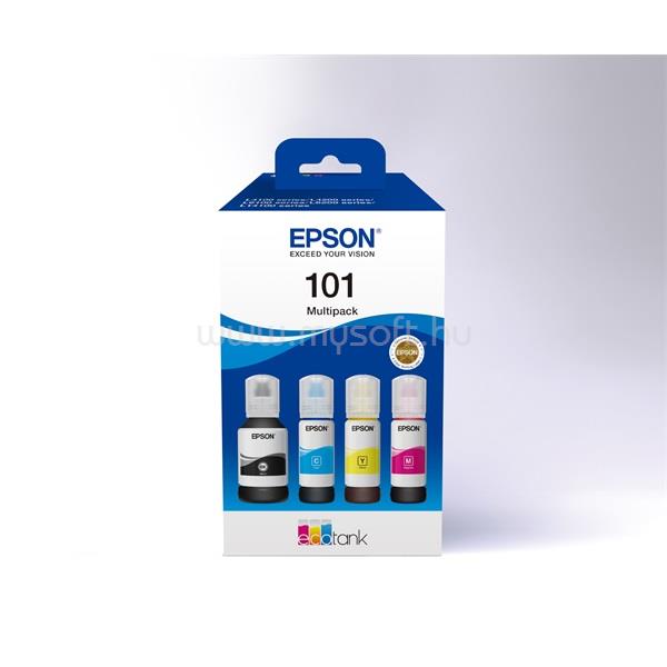EPSON 101 Eredeti fekete/cián/bíbor/sárga EcoTank multipakk tintatartályok (1x127ml/ 3x70ml)
