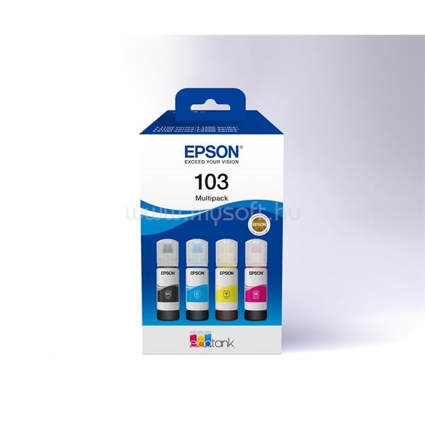 EPSON 103 Eredeti fekete/cián/bíbor/sárga EcoTank multipakk tintatartályok (4x65ml)
