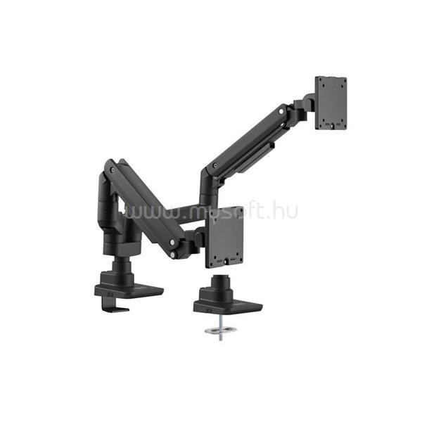 EQUIP 650182 asztali monitor konzol (17"-35", 2 monitor, dönthető, forgatható, Max.: 2x20kg, fekete)