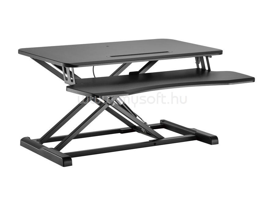 EQUIP 650840 monitor/periféria asztali állvány (Ergonomikus, állítható magasság: 10-50 cm, Max.: 15kg, acél, fekete)