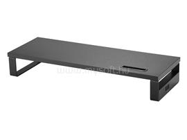 EQUIP 650881 monitor asztali állvány (3x USB2.0, csúszásmentes, telefontartó, Max.: 15kg, acél, fekete) EQUIP_650881 small
