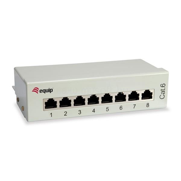 EQUIP Asztali patch panel - 227369 (8 port, Cat6, árnyékolt, szürke)