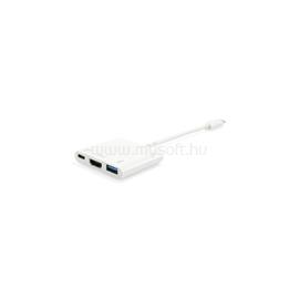 EQUIP Átalakító - 133461 (USB-C -> HDMI,USB-A, USB-C átalakító, apa/anya (4096x2160 @ 30 Hz, PD)) EQUIP_133461 small