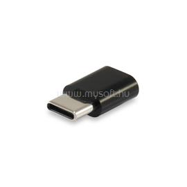EQUIP Átalakító - 133472 (USB-C -> MicroUSB átalakító, apa/anya, fekete) EQUIP_133472 small