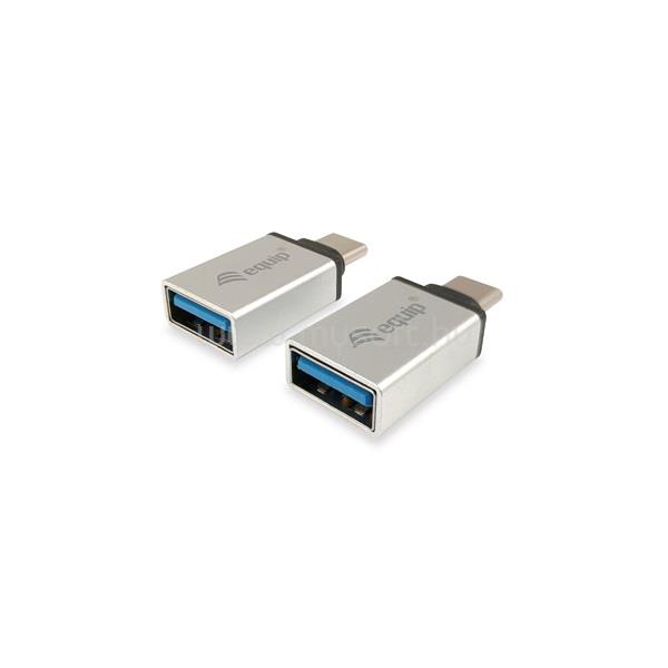 EQUIP Átalakító - 133473 (USB-C -> USB-A átalakító, apa/anya, ezüst)