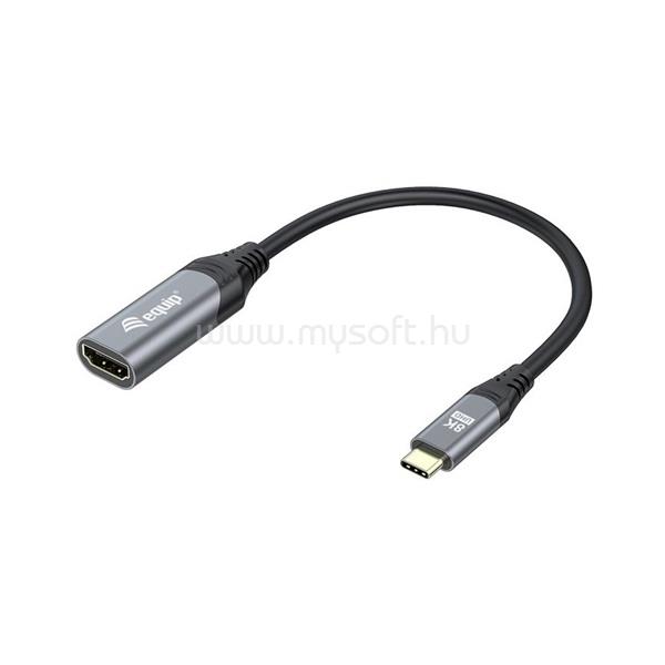 EQUIP Átalakító - 133492 (USB-C to HDMI2.1, 8K/60Hz, szürke)