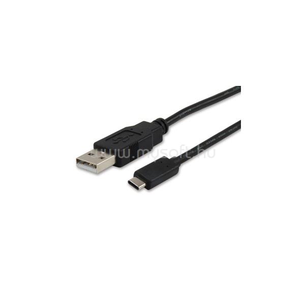 EQUIP Átalakító Kábel - 12888107 (USB-C -> USB-A 2.0 kábel, apa/apa, 1m)
