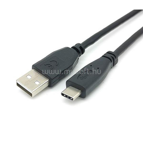 EQUIP Átalakító Kábel - 128885 (USB-C2.0 to USB-A, apa/apa, fekete, 2m)