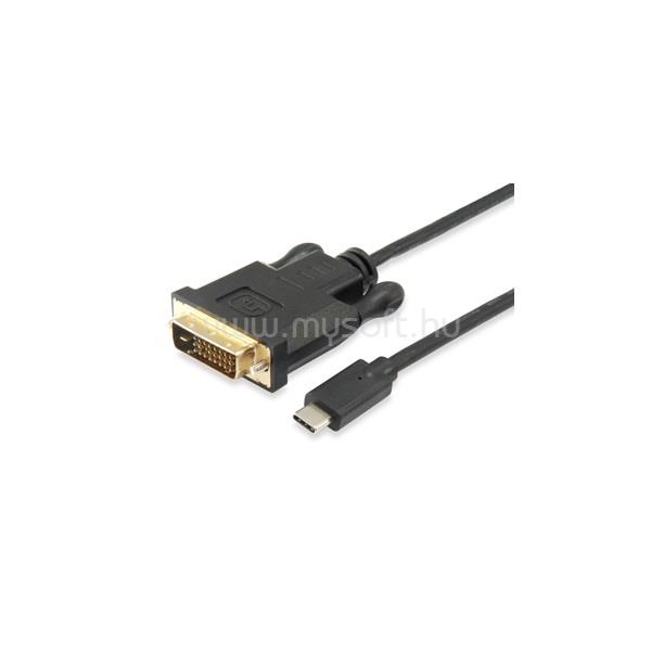 EQUIP Átalakító Kábel - 133468 (USB-C -> DVI-D Dual-Link kábel, apa/apa, 1,8m)