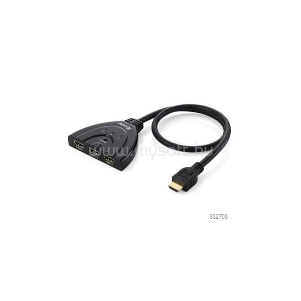 EQUIP HDMI Switch - 332703 (1x Bemenet, 3x Kimenet, fekete)