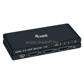 EQUIP HDMI Video-Splitter - 332716 (2 port, HDMI2.0, 3D, 4K/60Hz, HDR/HDCP Ready, fekete) EQUIP_332716 small