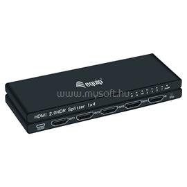 EQUIP HDMI Video-Splitter - 332717 (4 port, HDMI2.0, 3D, 4K/60Hz, HDR/HDCP Ready, fekete) EQUIP_332717 small