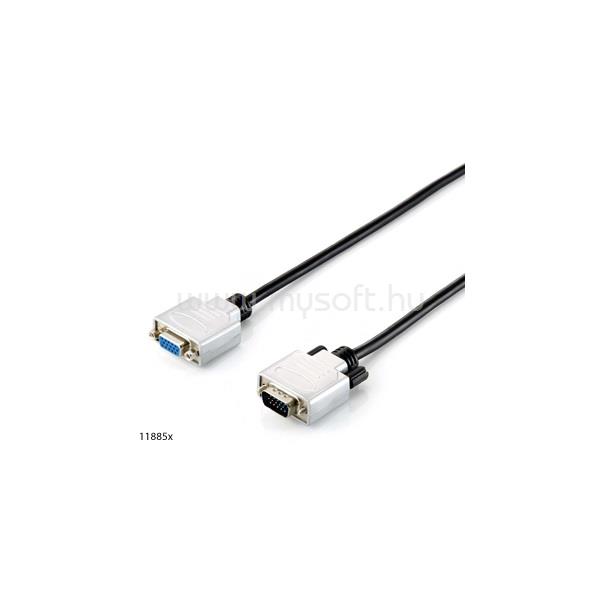 EQUIP Kábel - 118855 (VGA hosszabbító kábel, HD15 apa/anya, duplán árnyékolt, 15m)