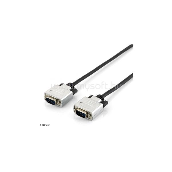 EQUIP Kábel - 118862 (VGA kábel, HD15, apa/apa, duplán árnyékolt, 5m)