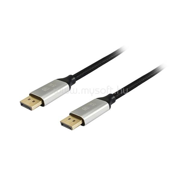 EQUIP Kábel - 119261 (Premium, DisplayPort1.4 kábel, 8K/60Hz, apa/apa, fekete, 1m)