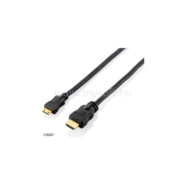 EQUIP Kábel - 119307 (HDMI1.4 - MiniHDMI kábel, apa/apa, 2m)