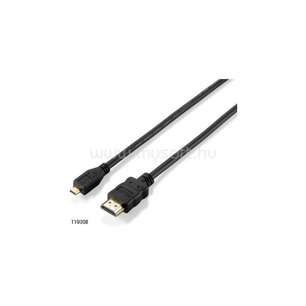 EQUIP Kábel - 119308 (HDMI1.4 - MicroHDMI kábel, apa/apa, 2m)