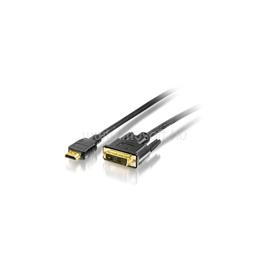 EQUIP Kábel - 119322 (HDMI-DVI(18+1) kábel, aranyozott, 2m) EQUIP_119322 small