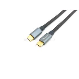 EQUIP Kábel - 128353 (USB-C 3.2 Gen2 to USB-C, apa/apa, PD:100W, fekete, 0,5m) EQUIP_128353 small