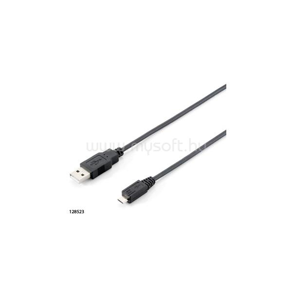 EQUIP Kábel - 128523 (USB2.0, A-microB kábel, apa/apa, 1,8m)