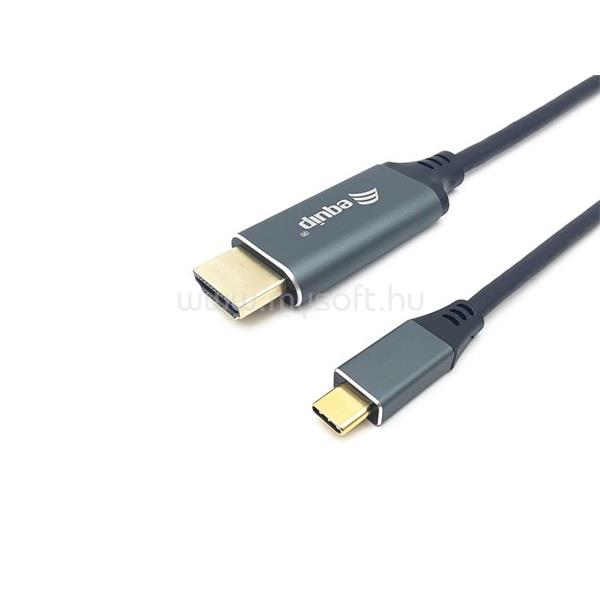 EQUIP Kábel - 133415 (USB-C to HDMI, apa/apa, 4K/60Hz, aluminium burkolat, 1m)