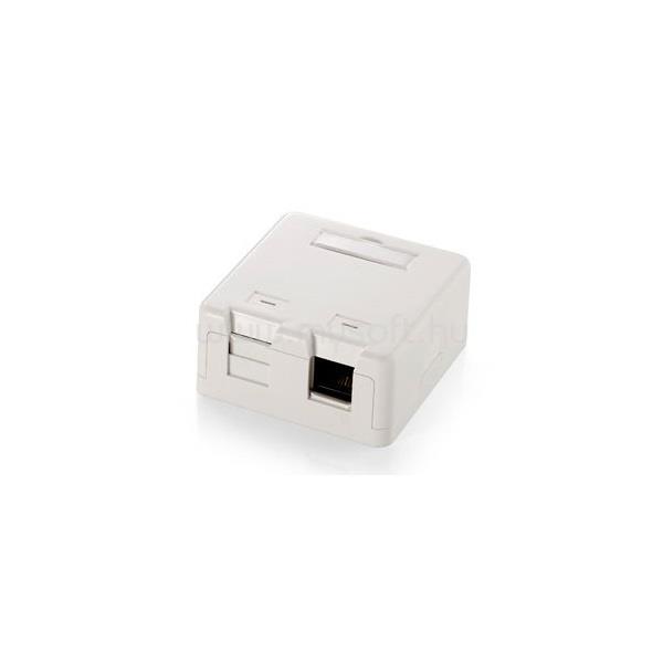 EQUIP Keystone Fali doboz - 125122 (2 port, Cat5e/Cat6/Cat6A, árnyékolatlan, porvédő, fehér)