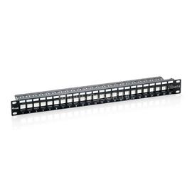 EQUIP Keystone Patch Panel - 769124 (24 port, Cat6, 1U, árnyékolatlan, fekete) EQUIP_769224 small