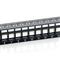 EQUIP Keystone Patch Panel - 769124 (24 port, Cat6, 1U, árnyékolatlan, fekete) EQUIP_769224 small