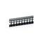 EQUIP Keystone Patch Panel - 769124 (24 port, Cat6, 1U, árnyékolt, fekete) EQUIP_769124 small