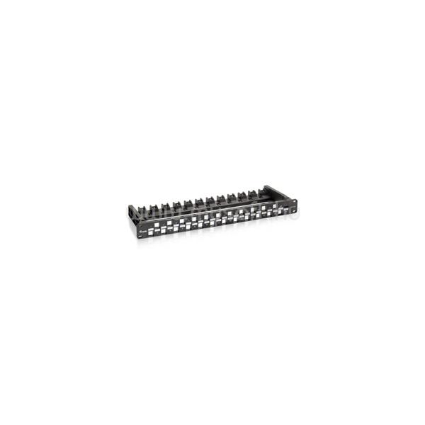 EQUIP Keystone Patch Panel - 769225 (24 port, Cat6A, 1U, árnyékolatlan, fekete)