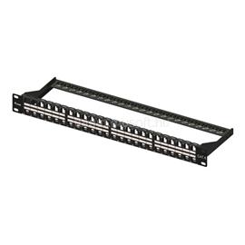 EQUIP Keystone Patch Panel - 769248 (24 Slim port, Cat6, 1U, árnyékolatlan, fekete) EQUIP_769248 small