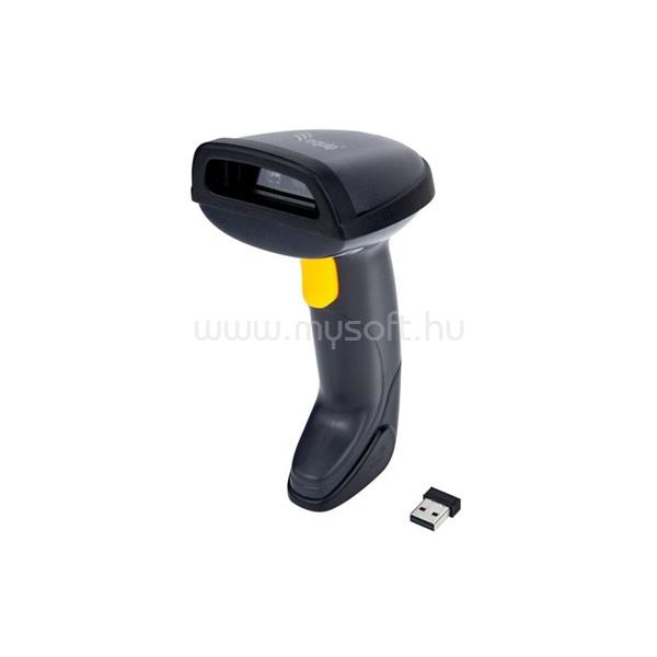 EQUIP 351024 kézi vonalkódolvasó (2D, lézeres, állvánnyal, vezeték nélküli, fekete)