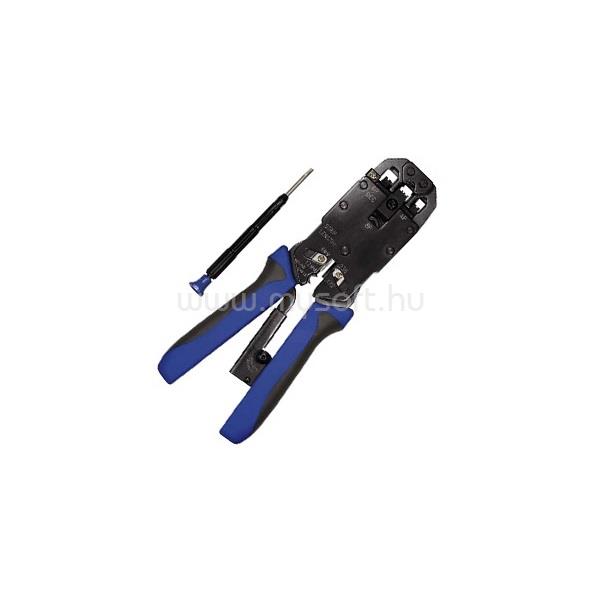 EQUIP Krimpelő fogó - 129404 (Professzionális, RJ11/RJ12/RJ45/4P2C)