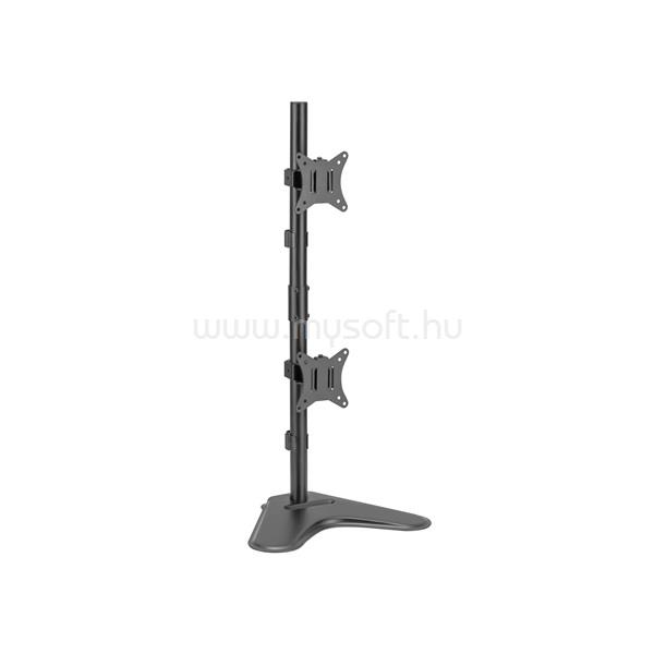 EQUIP Monitor Asztali állvány - 650128 (17"-32", 2 monitor, dönthető, forgatható, állítható magasság, Max.:2x9kg,fekete)