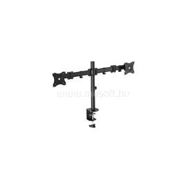 EQUIP Monitor Asztali konzol - 650115 (13"-27", 2 monitor, forgatható, dönthető, állítható magasság, Max.: 8kg, fekete) EQUIP_650115 small