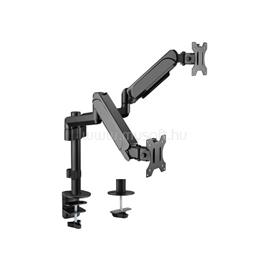 EQUIP Monitor Asztali konzol - 650133 (17"-32", 2 monitor, dönthető, forgatható, állítható magasság, Max.: 9kg, fekete) EQUIP_650133 small