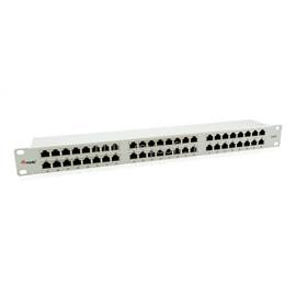 EQUIP Patch panel - 326349 (48 port, Cat6, 1U, árnyékolt, szürke) EQUIP_326349 small