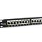 EQUIP Patch panel - 326625 (24 port, Cat6A, 1U, árnyékolt, fekete) EQUIP_326625 small