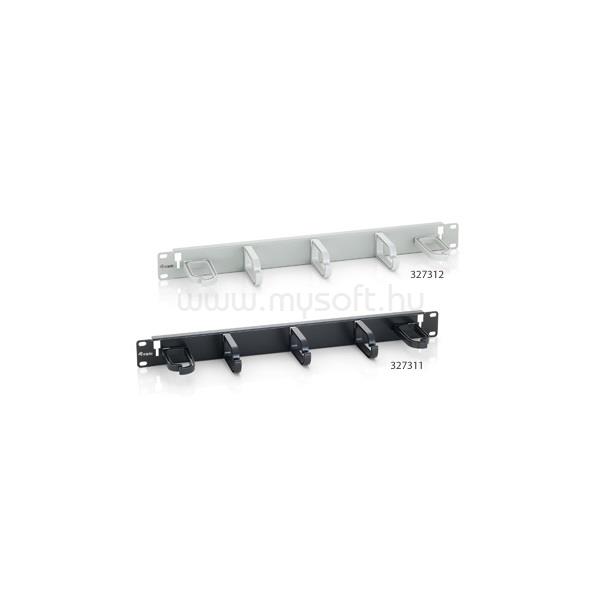 EQUIP Rack Kiegészítő - 327311 (Kábel rendező panel, Gyűrű panel, 1U(19"), fekete)