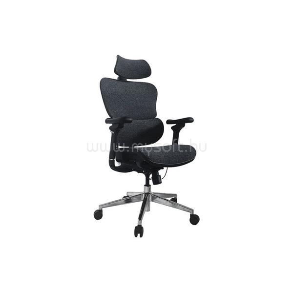 EQUIP Szék - 651052 (Premium, ergonomikus, Max teherbírás: 150kg, fekete/kék)