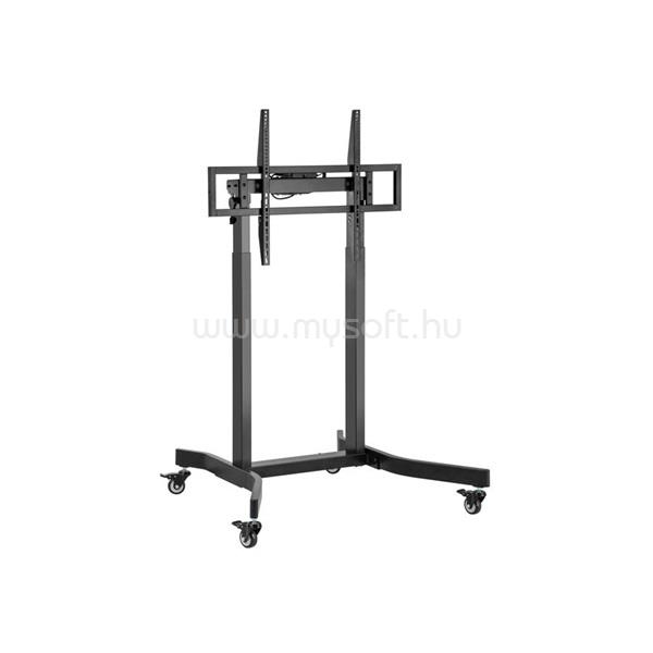 EQUIP TV állvány - 650631 (55"-100" álló, dönthető, állítható magasság, gurulós, motoros, Max.:120kg, fekete)