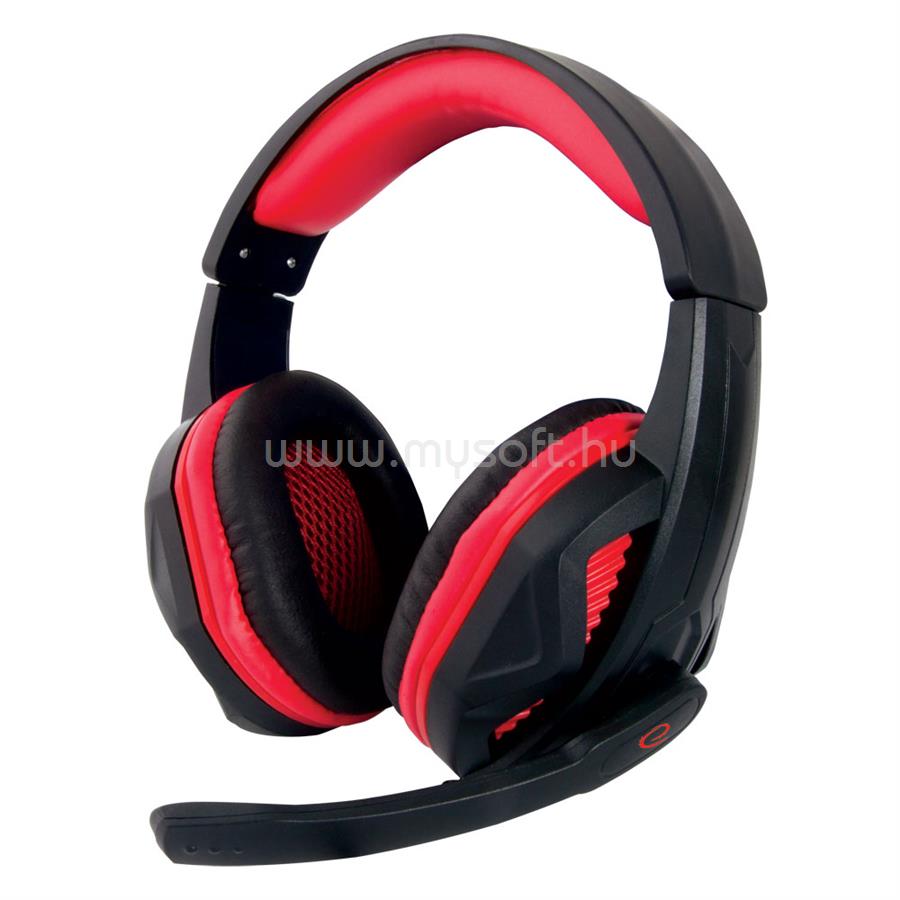 ESPERANZA Arrow vezetékes gamer headset (fekete-piros)