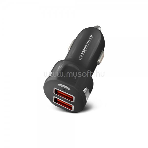 ESPERANZA autós gyorstöltő 36w 2x usb-a 18w