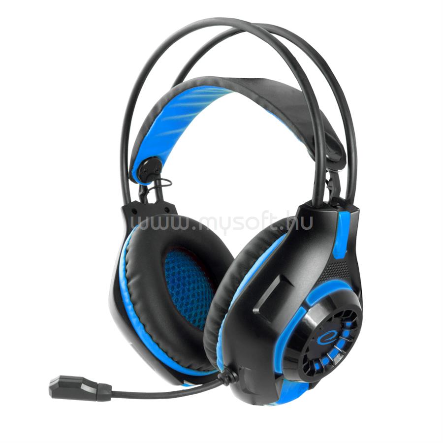 ESPERANZA Deathstrike Gamer headset (fekete-kék)