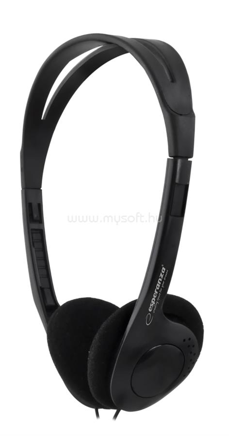 ESPERANZA Disco sztereó vezetékes fejhallgató (fekete)