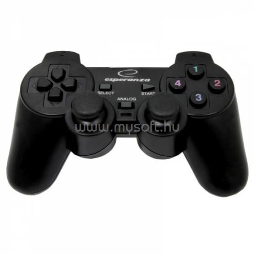 ESPERANZA EG106 VIBRATION GAMEPAD PS2/PS3/PC USB (fekete)